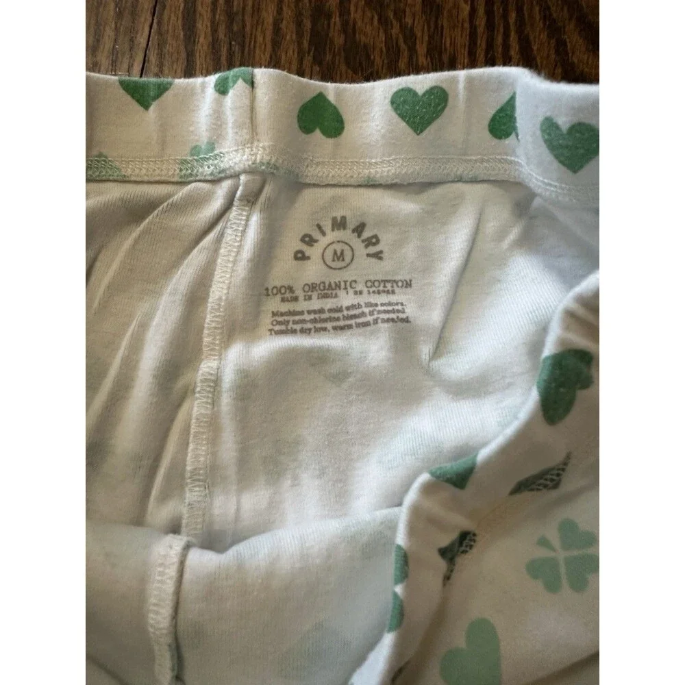 Primary Adult‎ St Patrick’s Day Pajama Set Small Top Medium Bottom Green Cotton